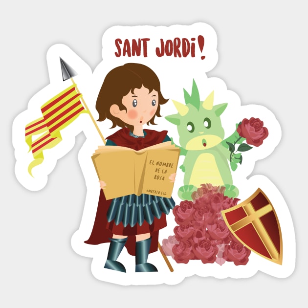 Sant Jordi Catalunya Sticker by AlMAO2O